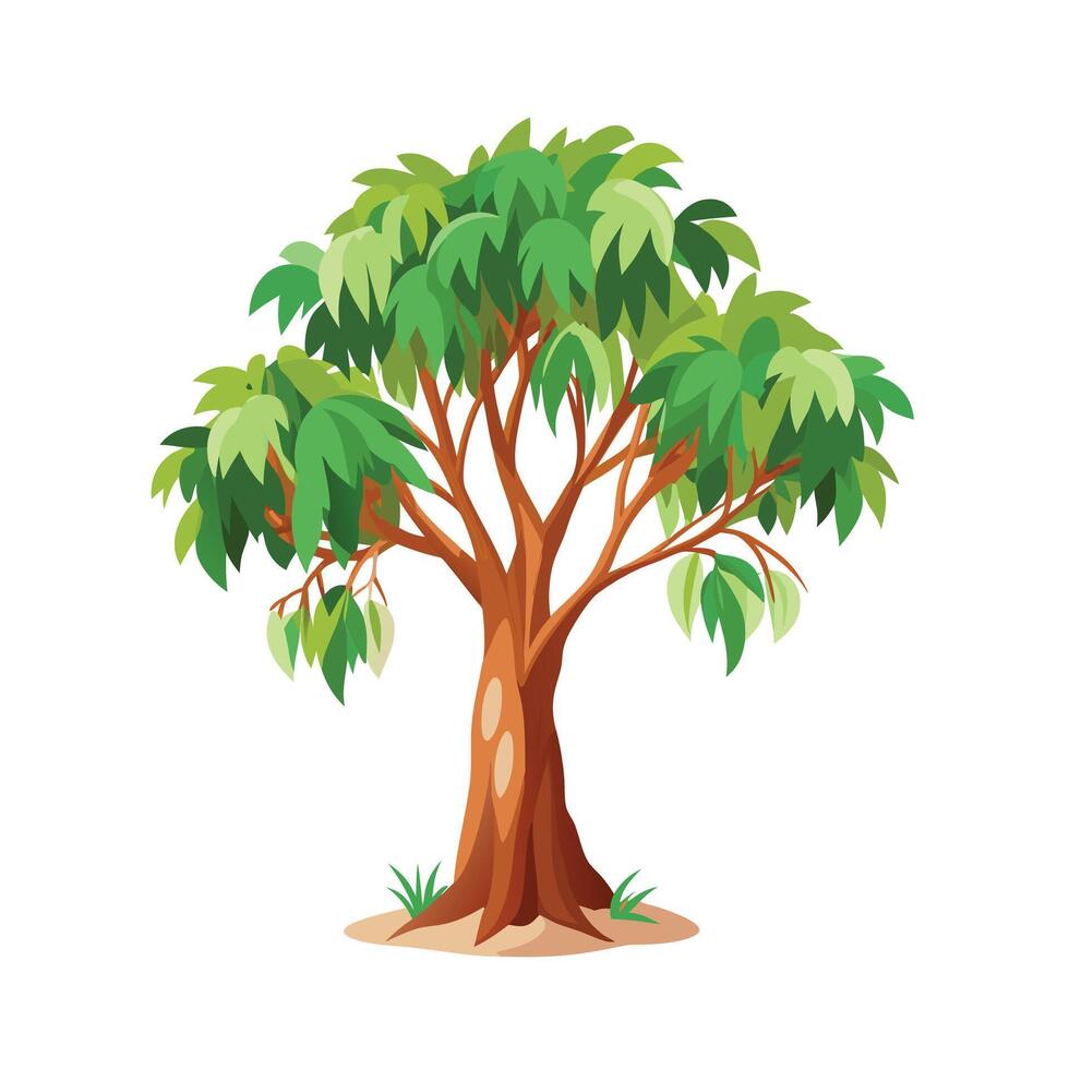 Beautiful Single Big Tree Illustration vector
