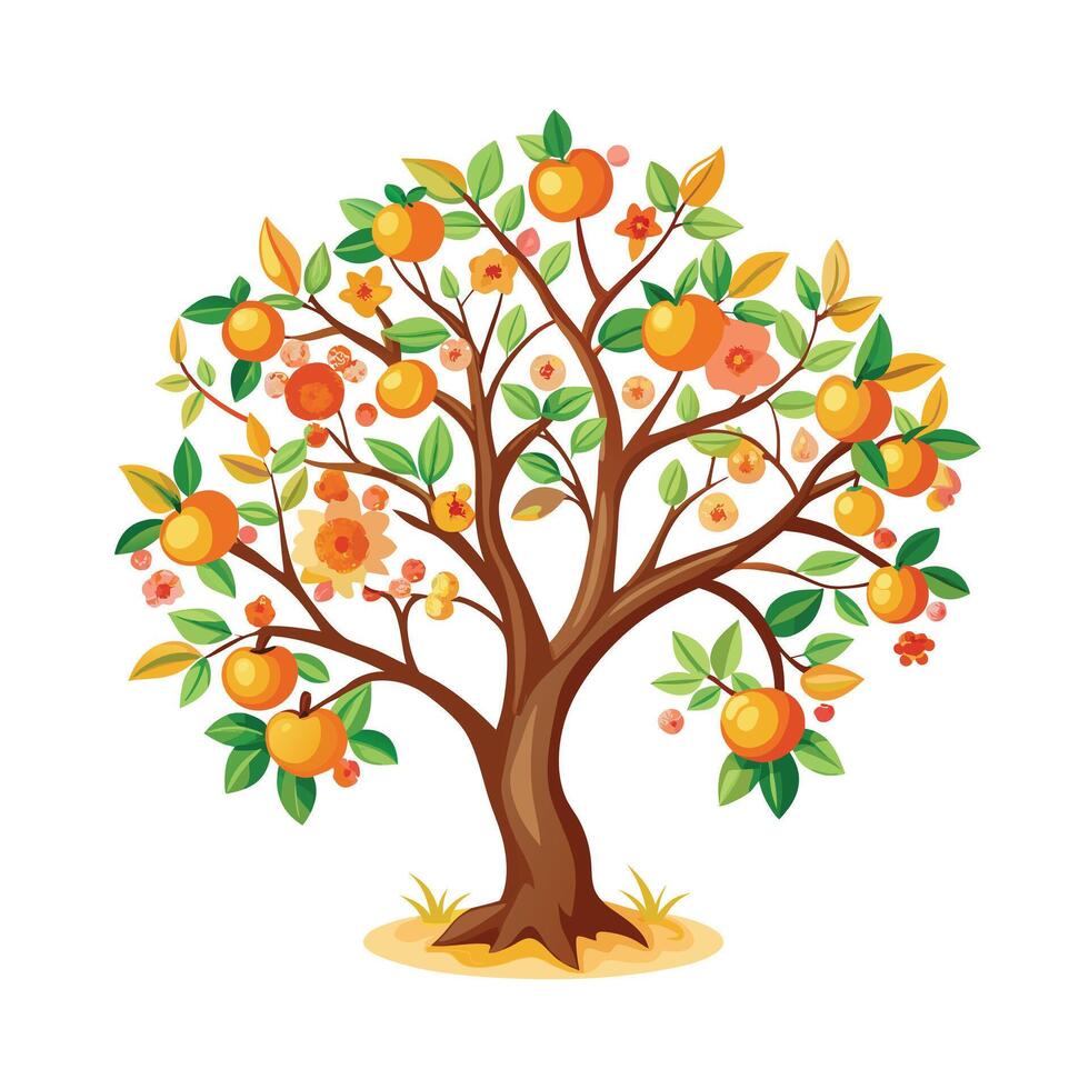 Beautiful Single Big Tree Illustration vector