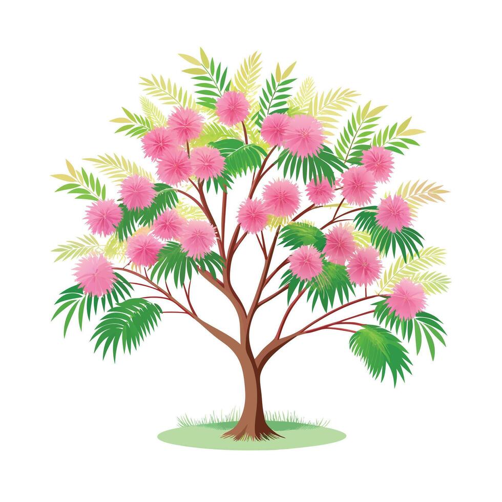 Beautiful Single Big Tree Illustration vector