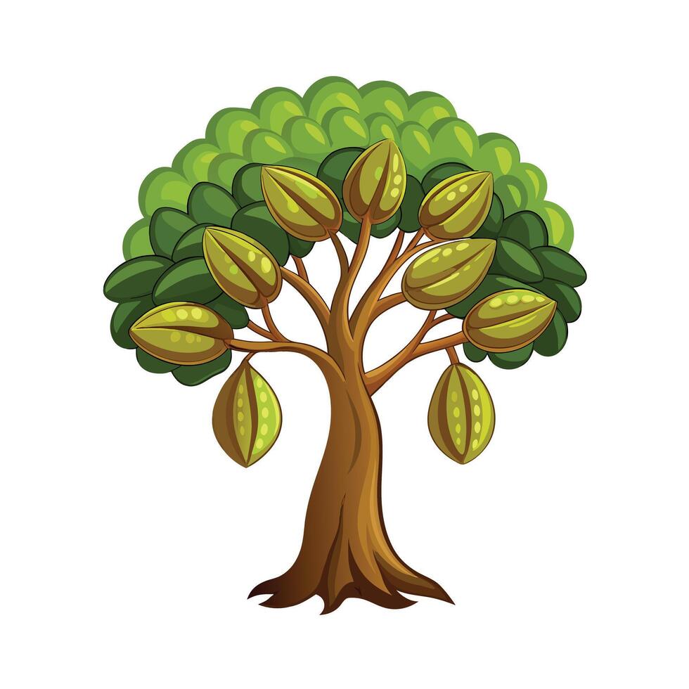 Beautiful Single Big Tree Illustration vector