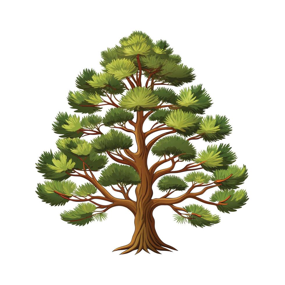 Beautiful Single Big Tree Illustration vector