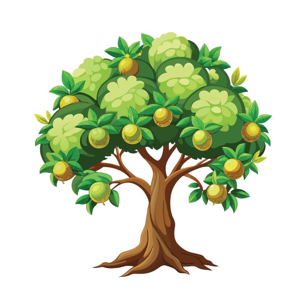 Beautiful Single Big Tree Illustration vector