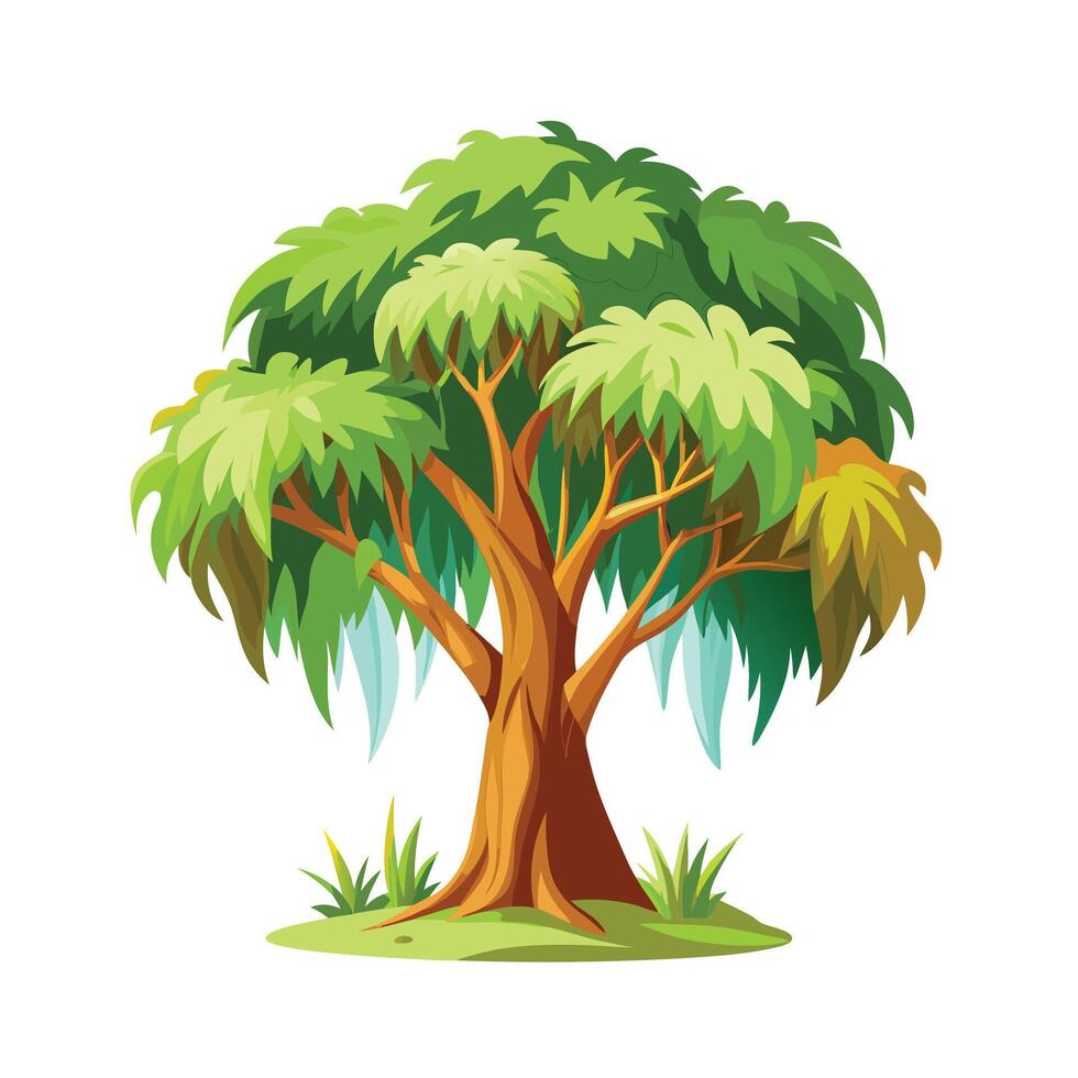 Beautiful Single Big Tree Illustration vector