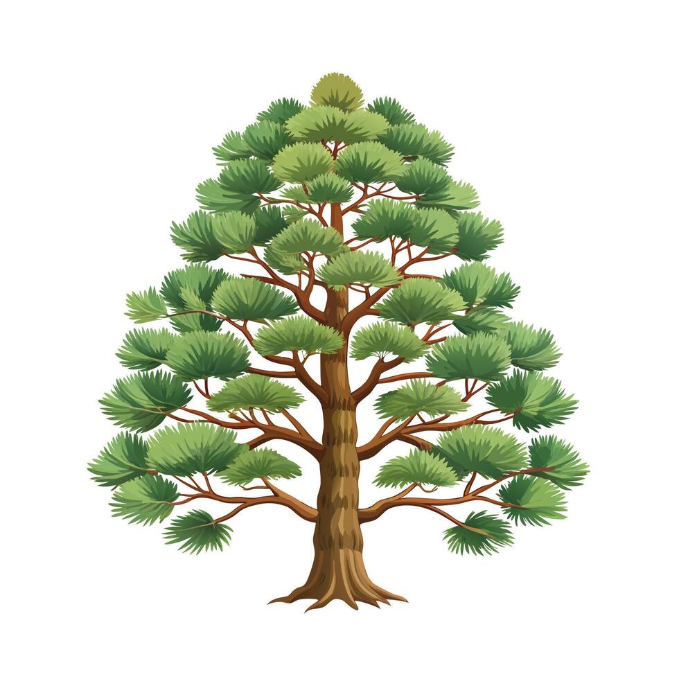 Beautiful Single Big Tree Illustration vector