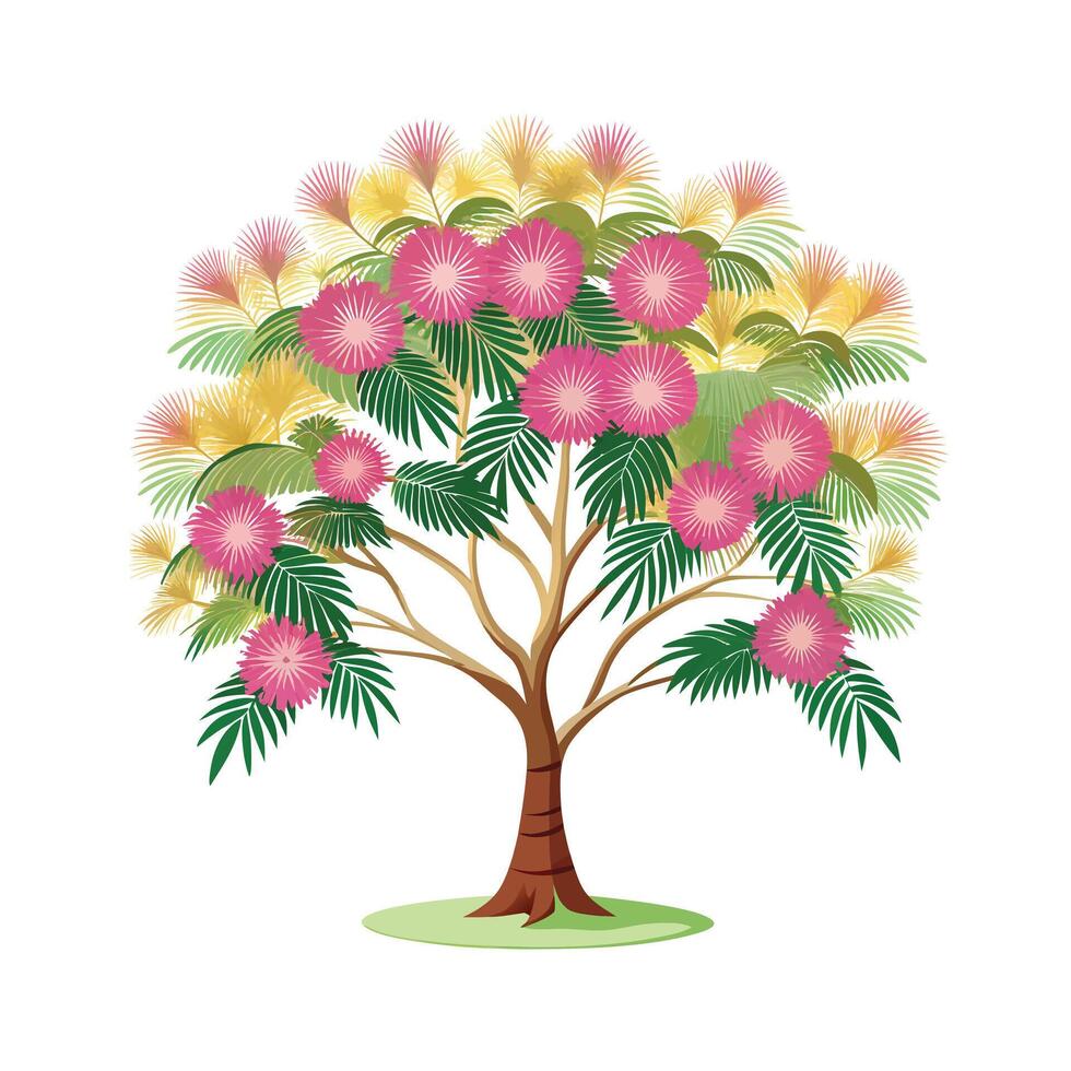 Beautiful Single Big Tree Illustration vector