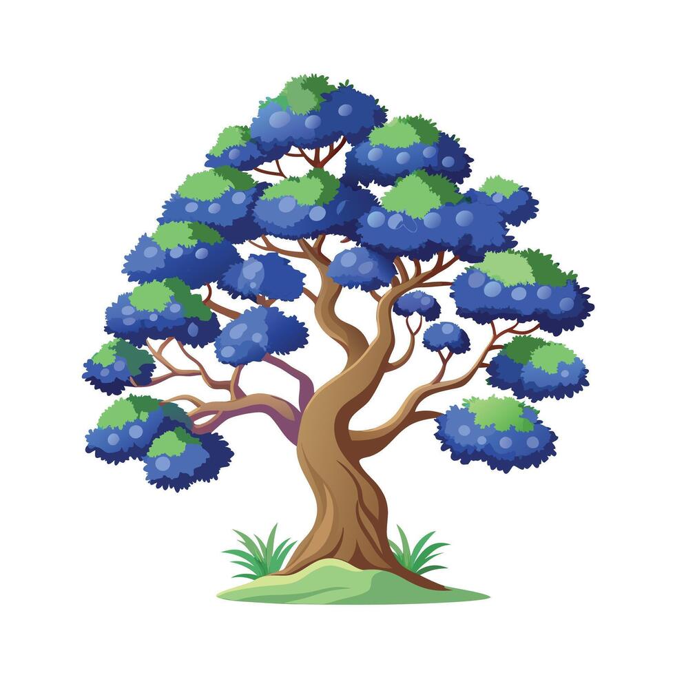 Beautiful Single Big Tree Illustration vector
