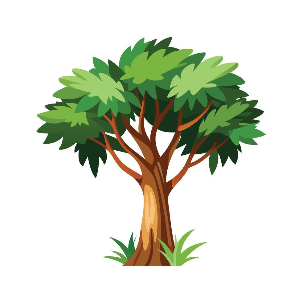 Beautiful Single Big Tree Illustration vector