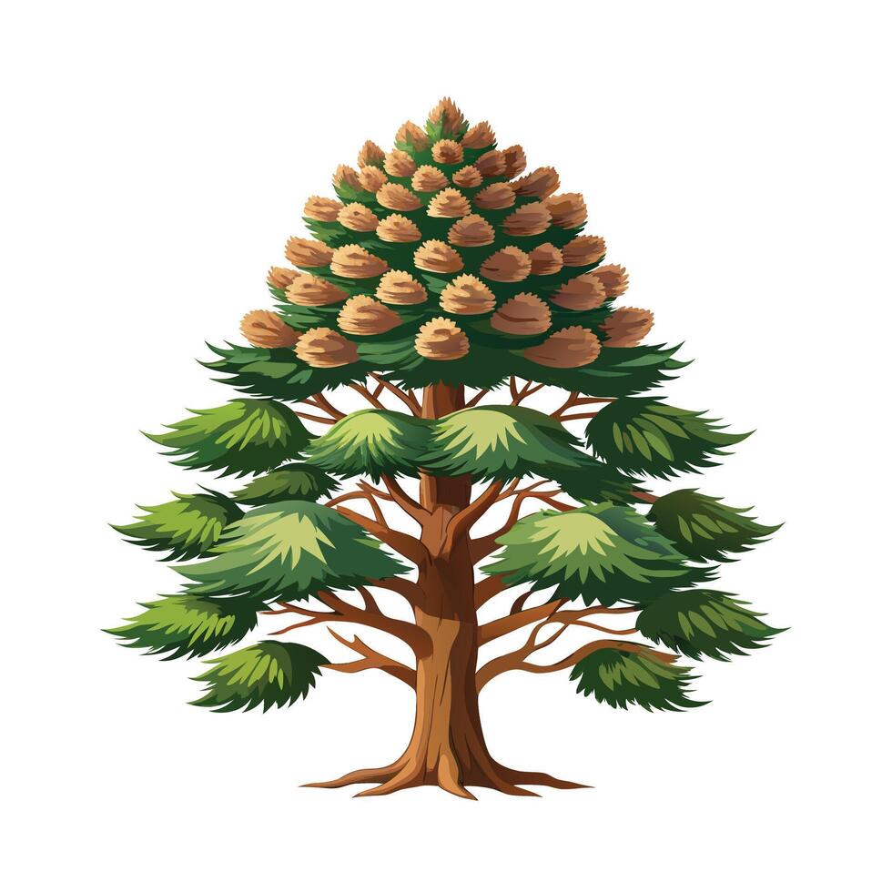 Beautiful Single Big Tree Illustration vector