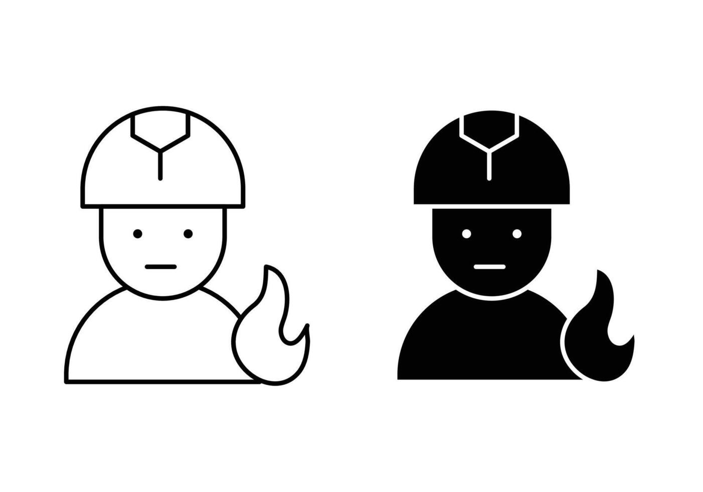 fire fighter icon vector