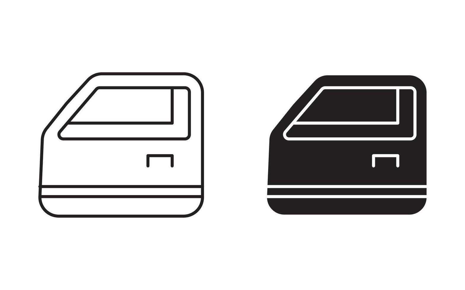 car door outline icon collection or set. car door Thin line art vector