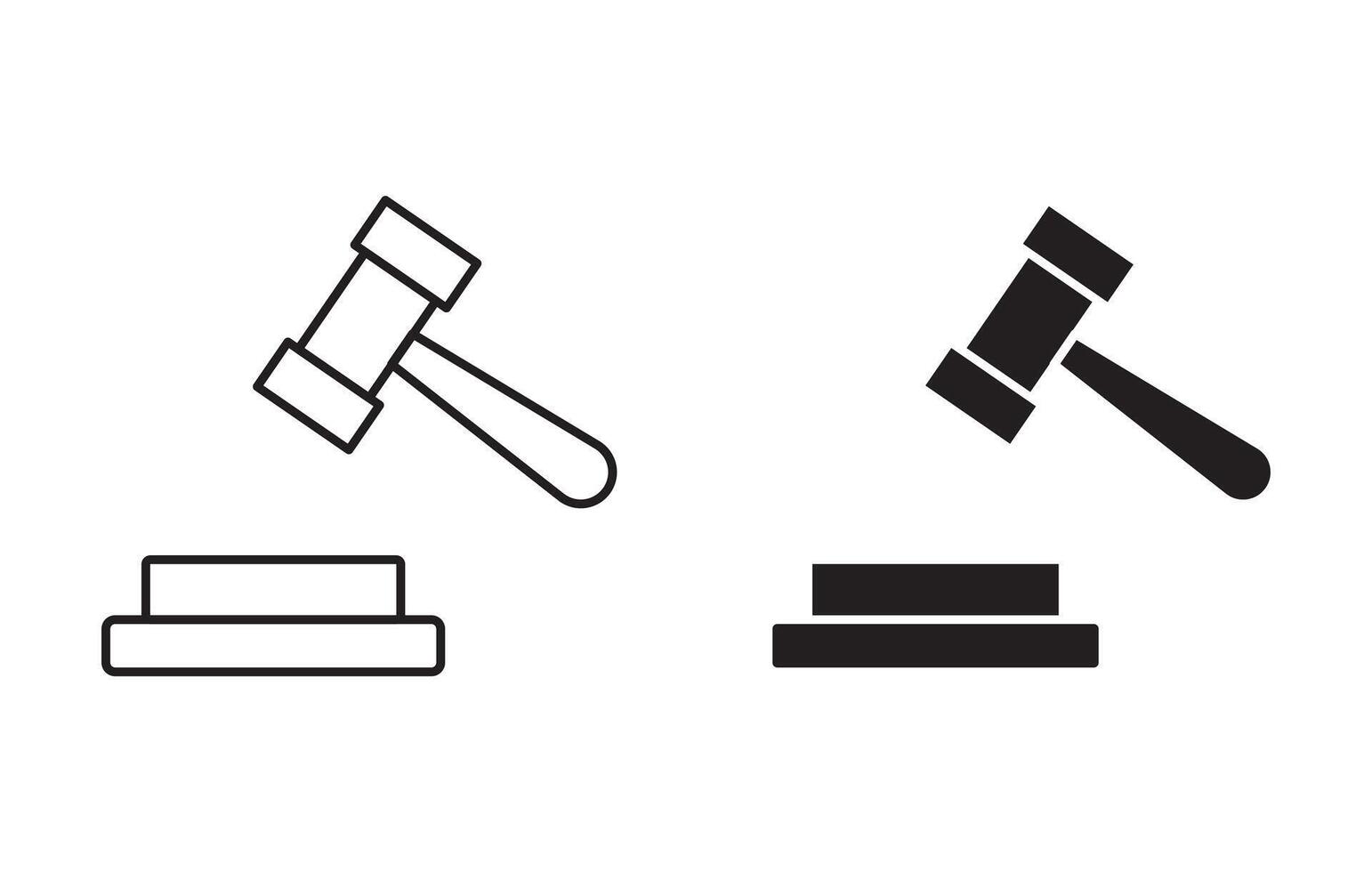 Auction outline icon collection or set. Auction Thin line art vector