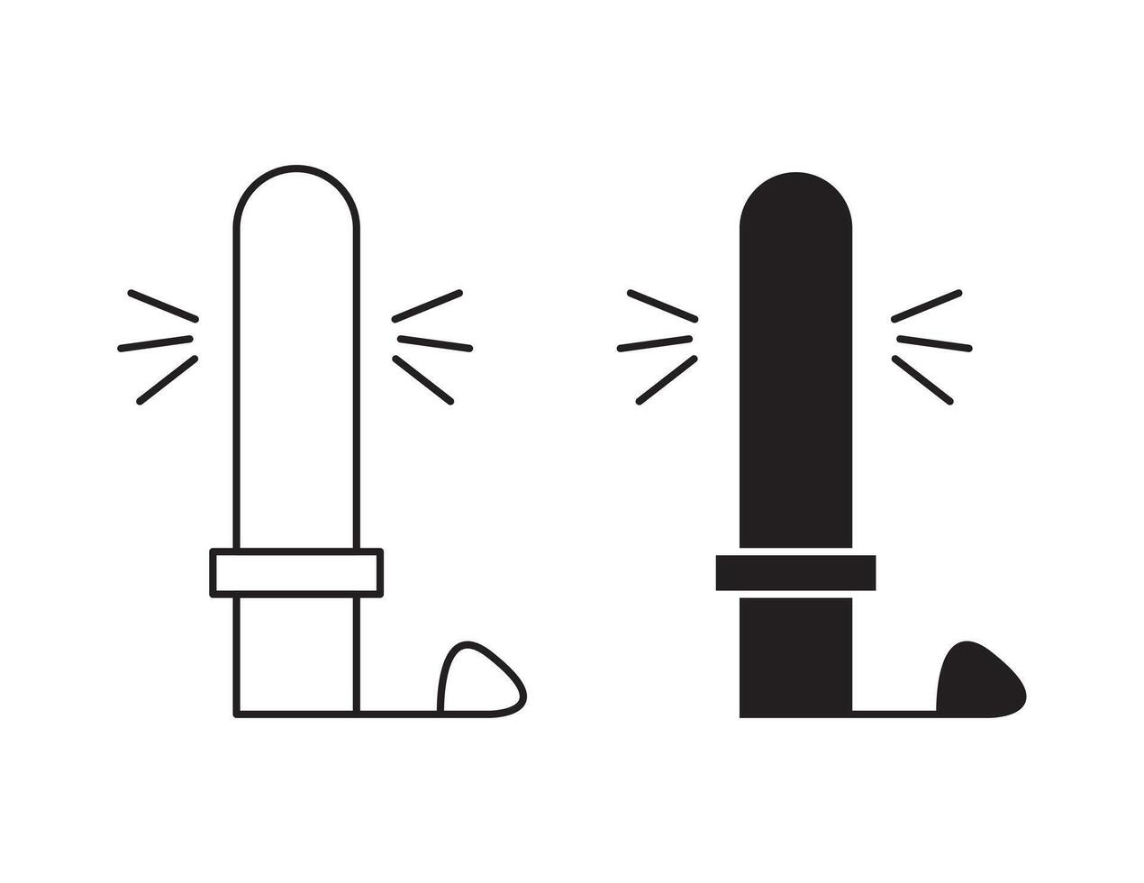 light stick outline icon collection or set. light stick Thin line art vector