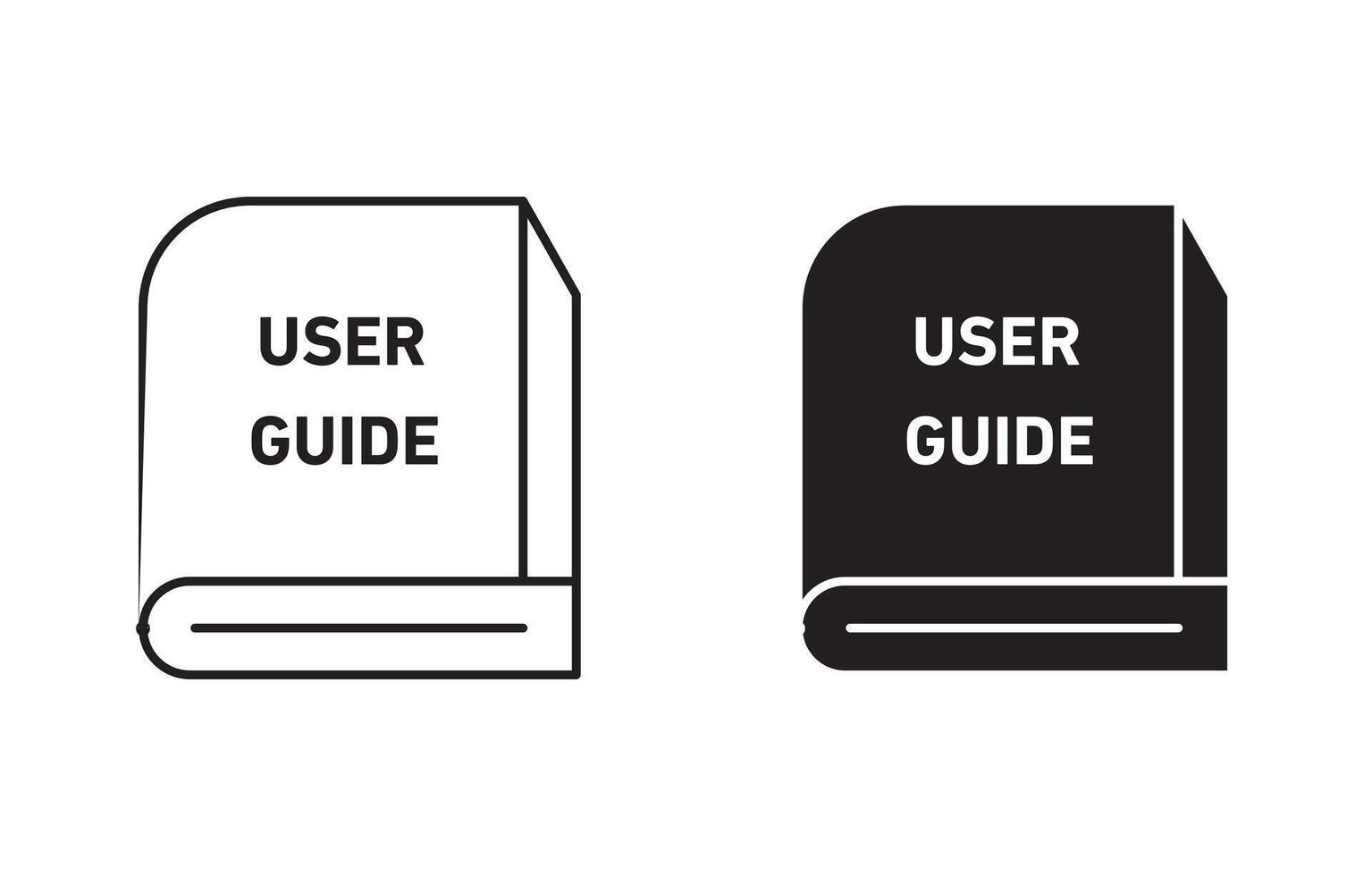 Guide outline icon collection or set. Guide Thin line art vector