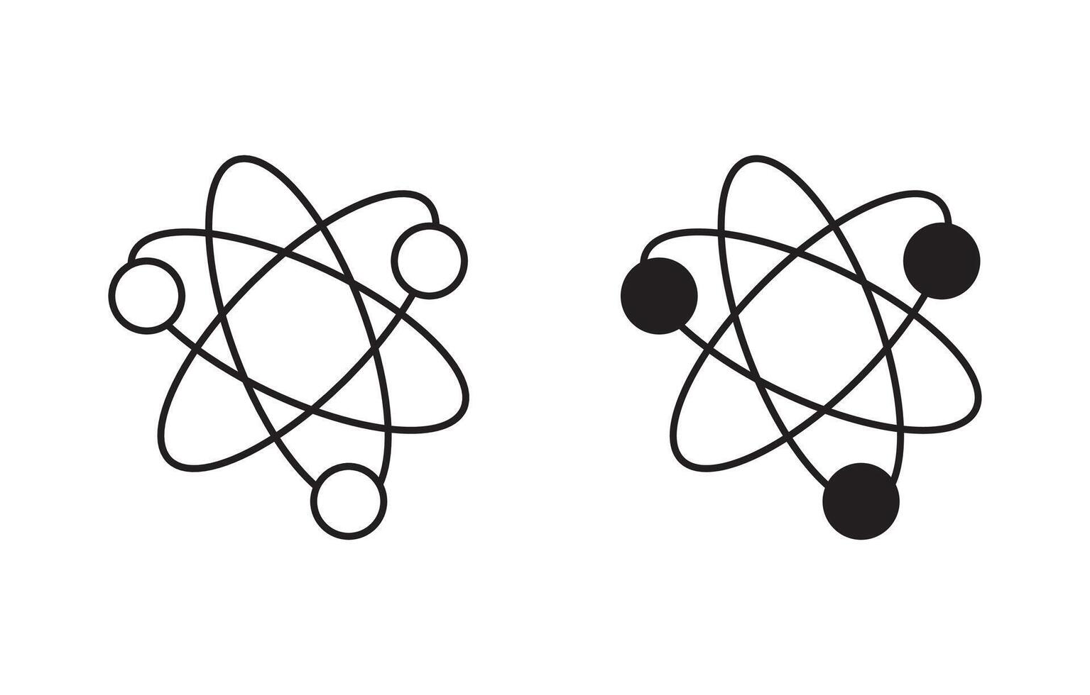 Galaxy linear thin line icon graphics. Galaxy set use for web ui or app vector
