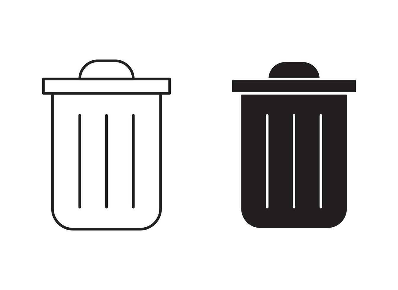 Delete outline icon collection or set. Delete Thin line art vector