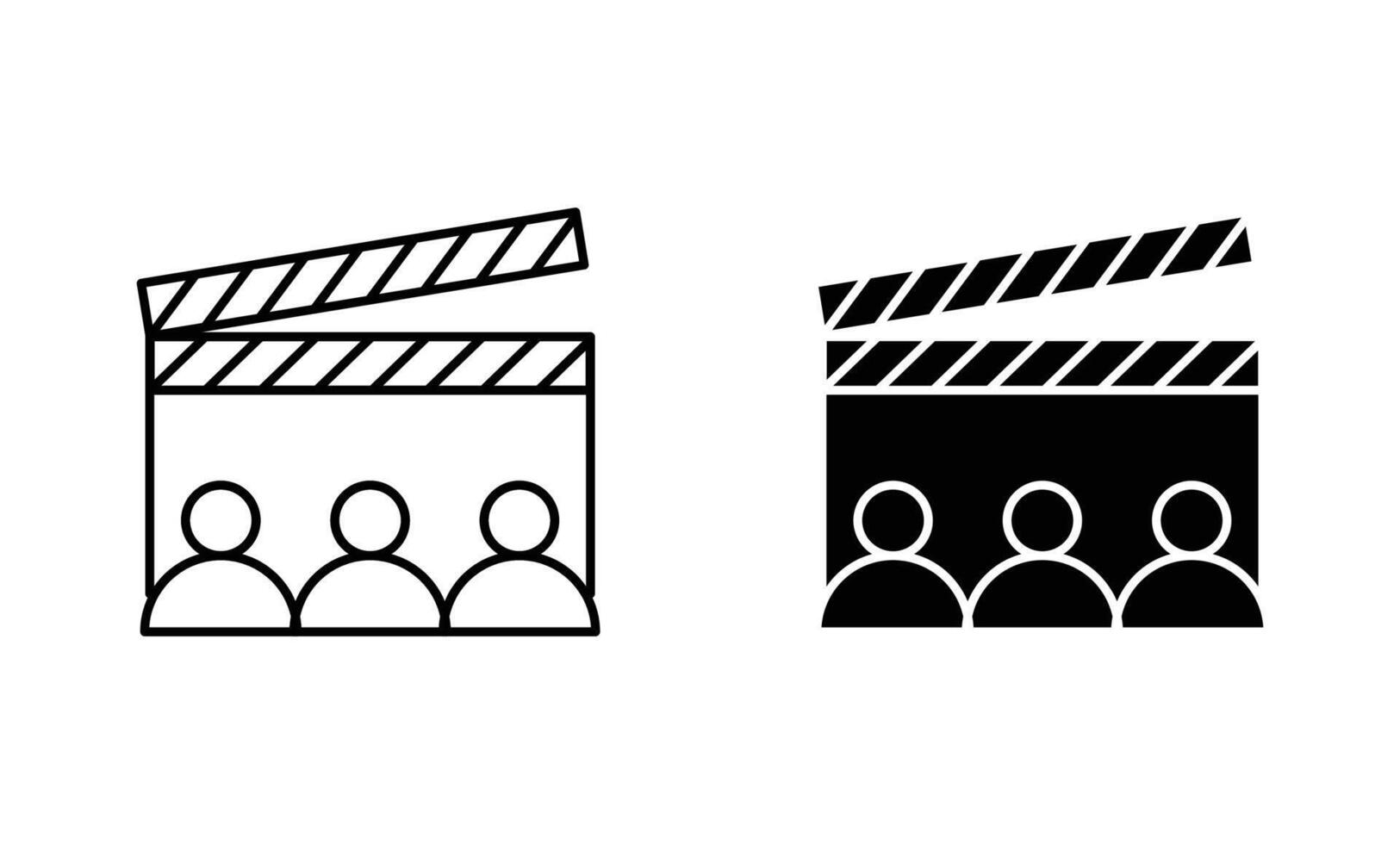 Casting call outline icon collection or set. Casting call Thin line art vector