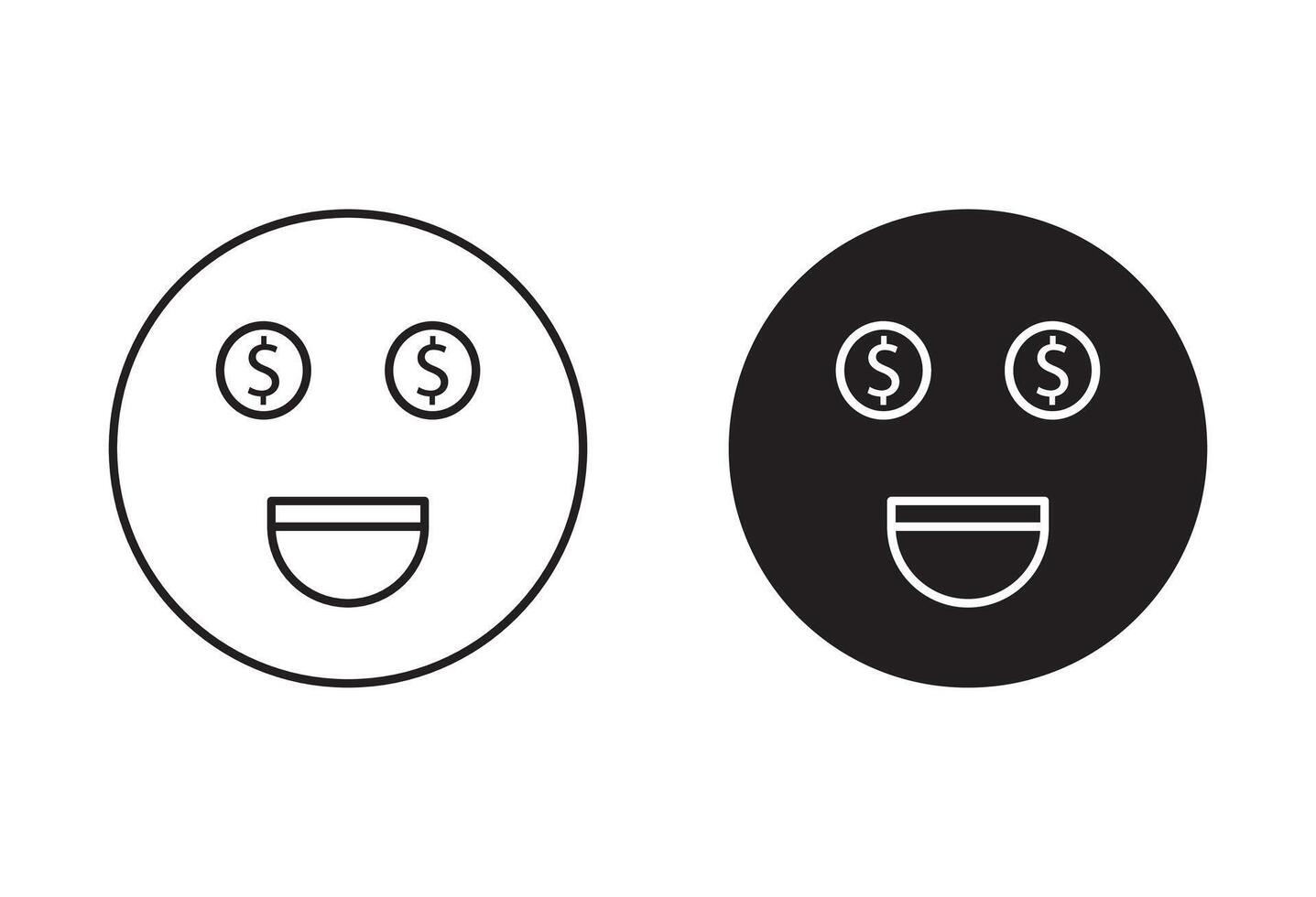 Greed flat line icon set. Greed Thin line illustration vector