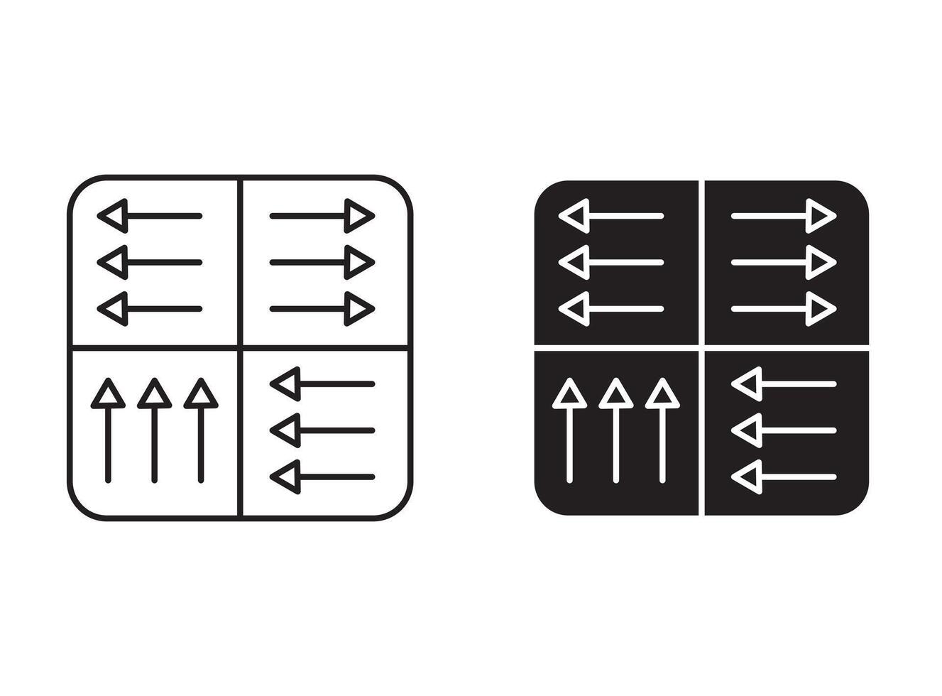 Cuneiform outline icon collection or set. Cuneiform Thin line art vector