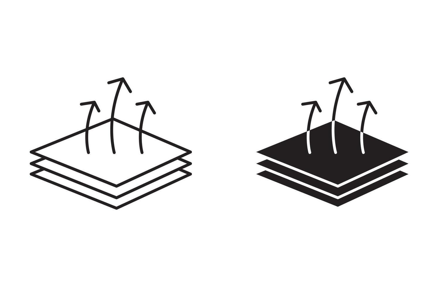 Breathable leather flat editable icon mark set. Breathable leather illustration with thin stroke vector