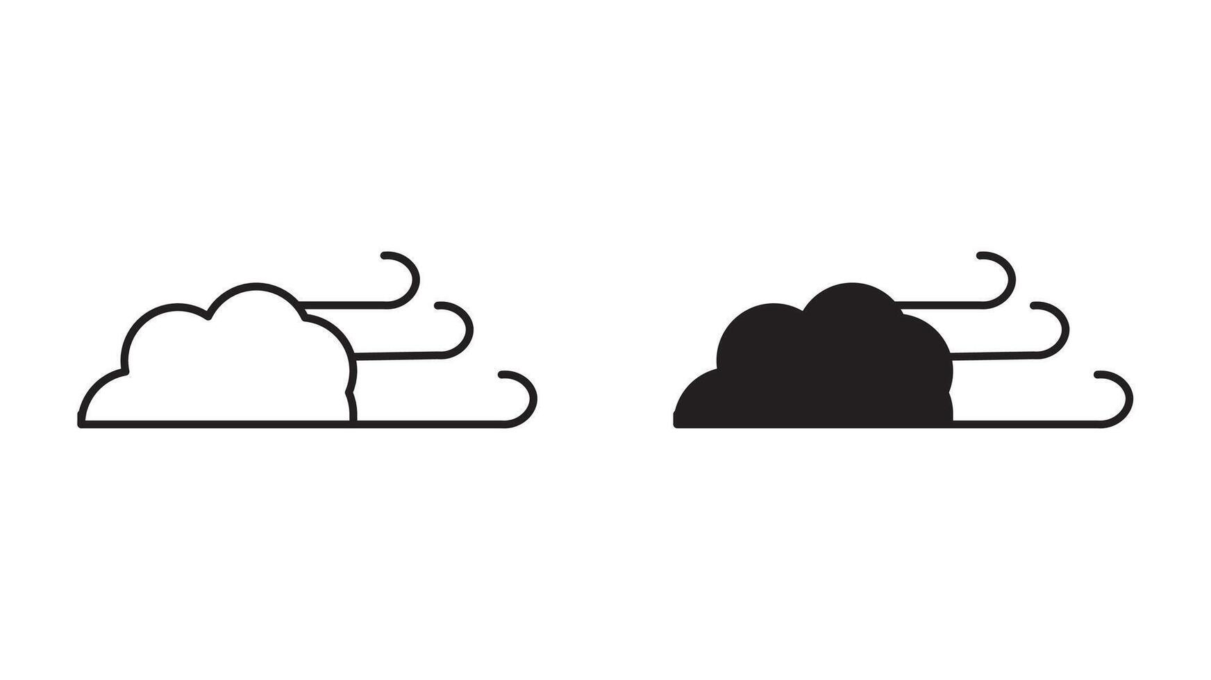 Clean Air outline icon collection or set. Clean Air Thin line art vector