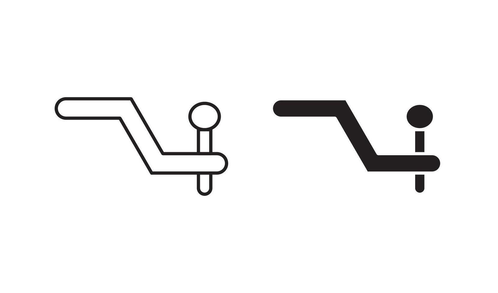 car towbar outline icon collection or set. car towbar Thin line art vector