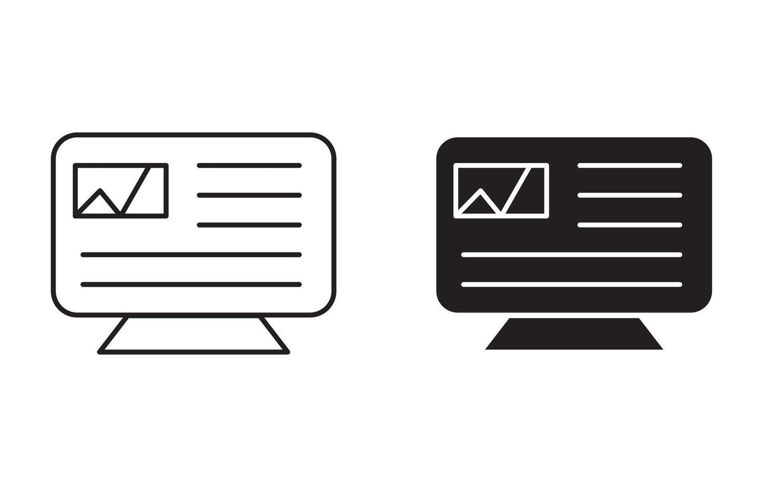 Native Advertising outline icon collection or set. Native Advertising Thin line art vector