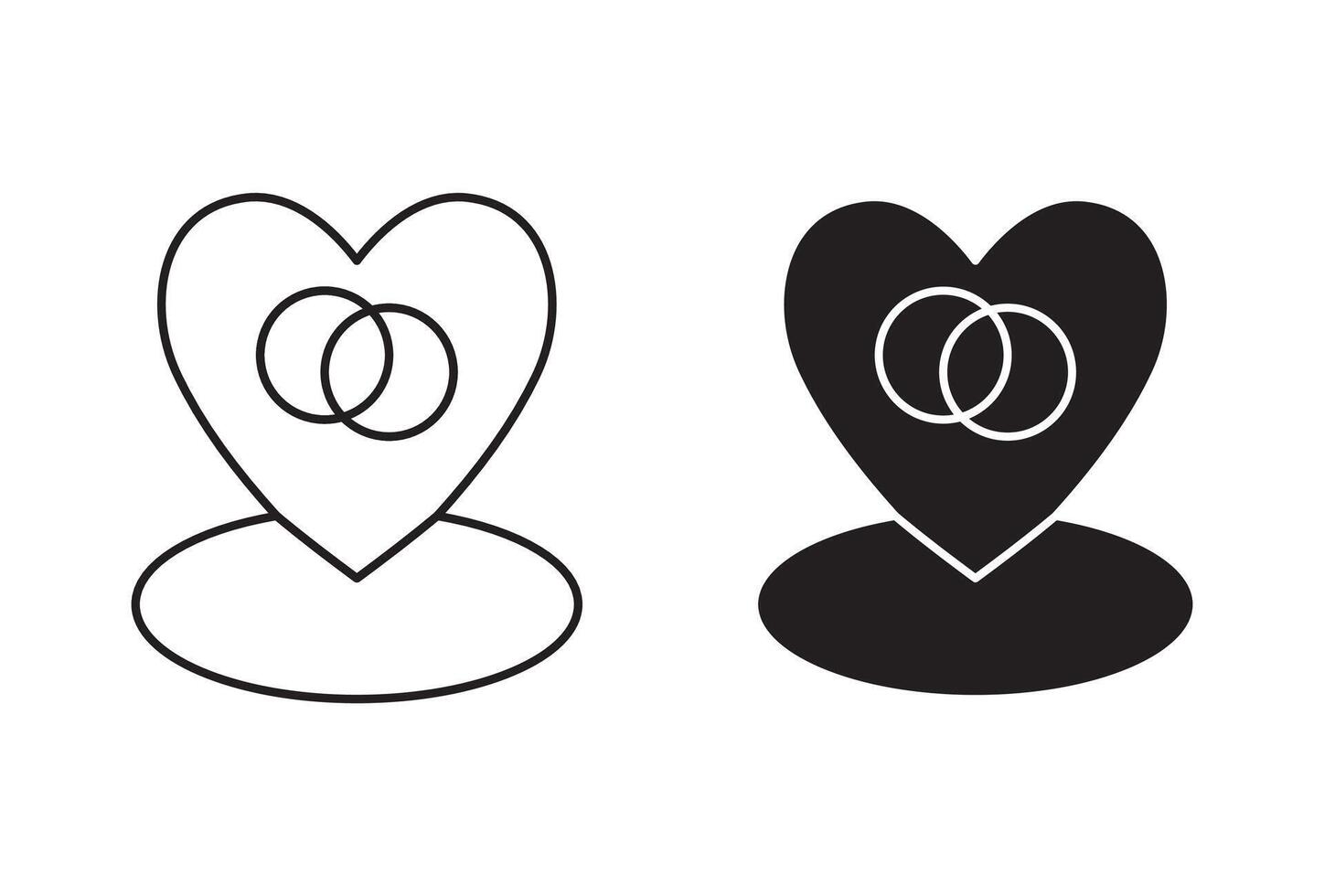 Wedding Location linear thin line icon graphics. Wedding Location set use for web ui or app vector