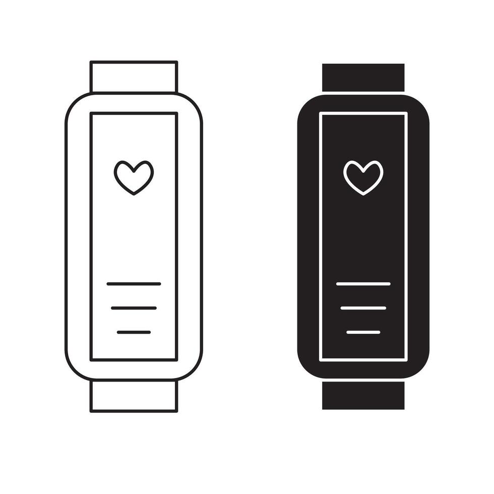 Smartband outline icon collection or set. Smartband Thin line art vector