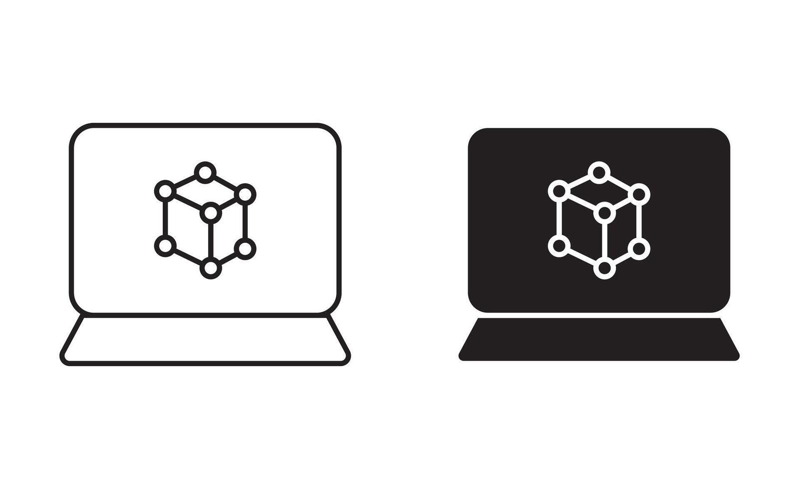 Simulator outline icon collection or set. Simulator Thin line art vector