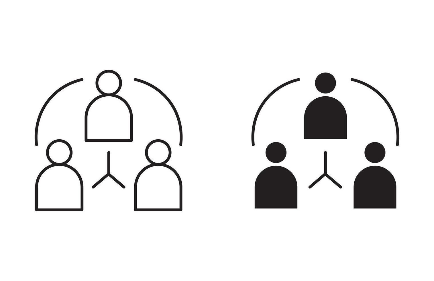 Third party outline icon collection or set. Third party Thin line art vector
