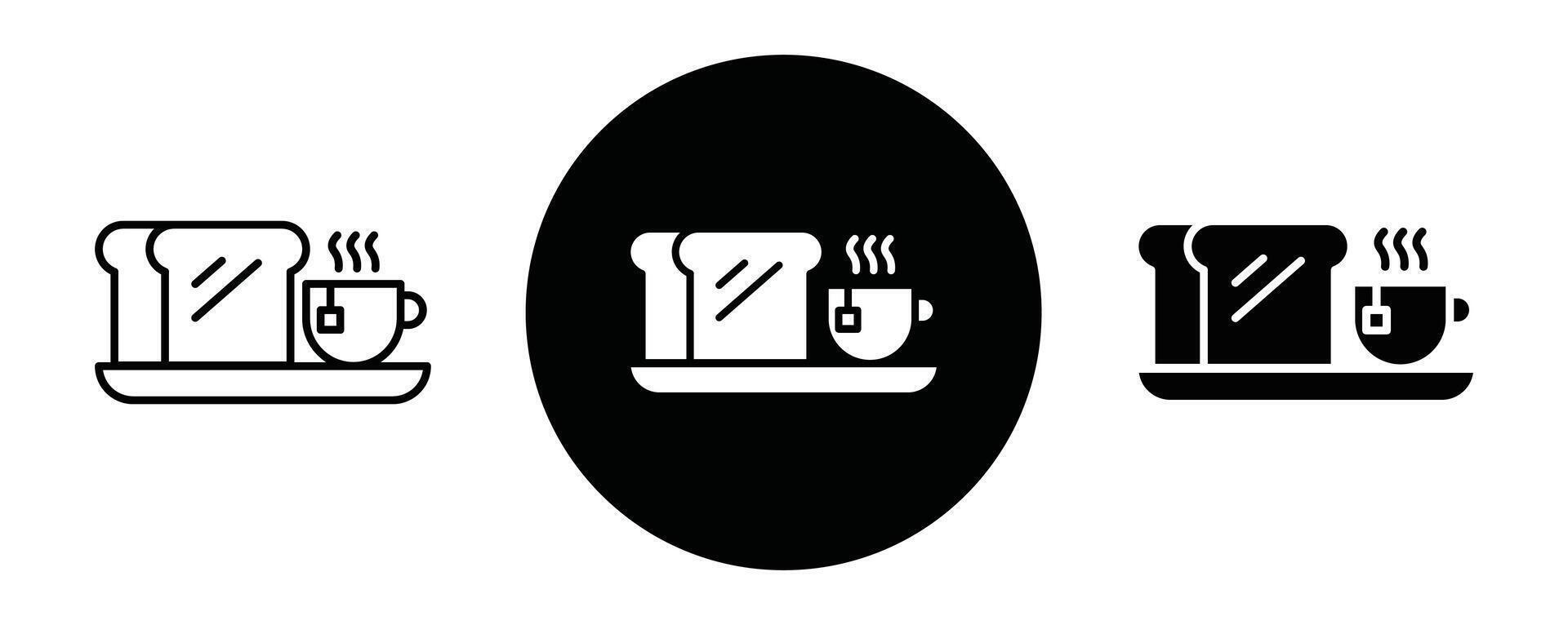 Breakfast outline icon collection or set. Breakfast Thin line art vector