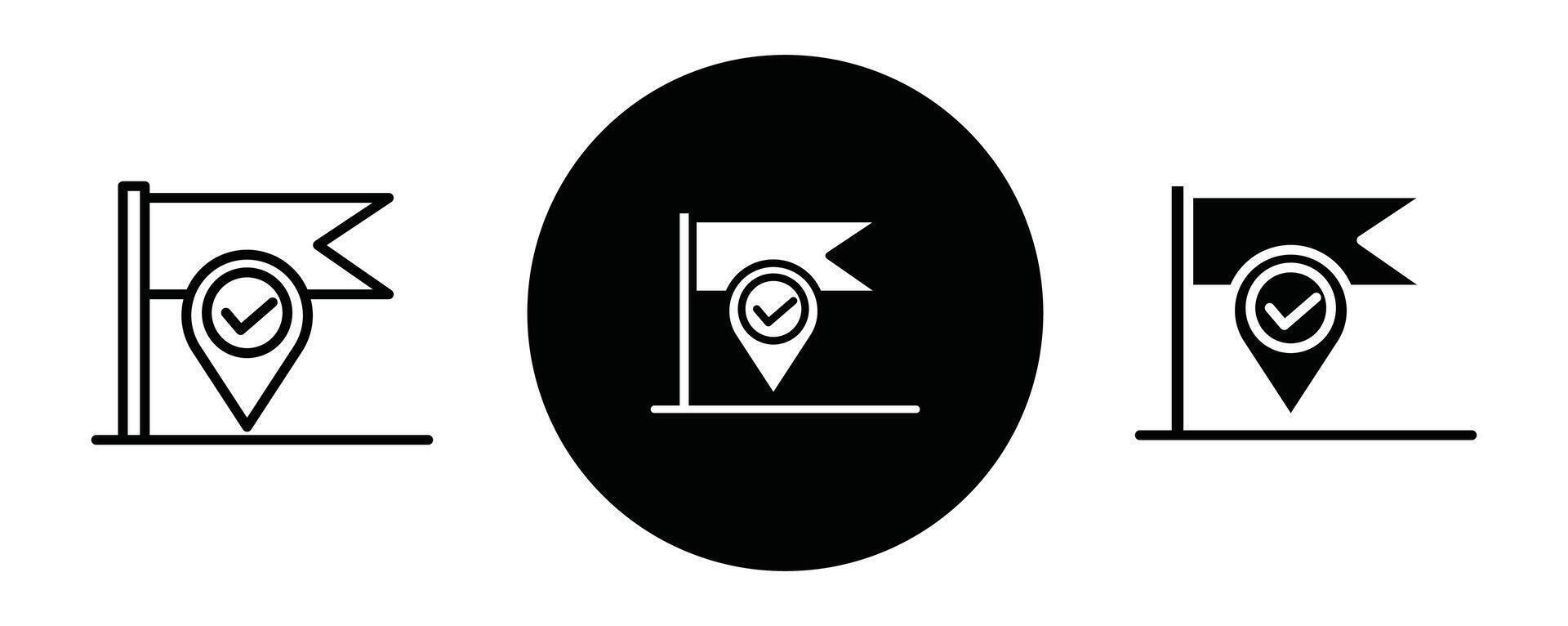 Checkpoint outline icon collection or set. Checkpoint Thin line art vector