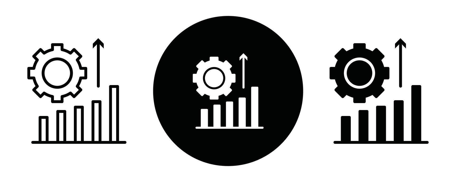 Boosting productivity outline icon collection or set. Boosting productivity Thin line art vector