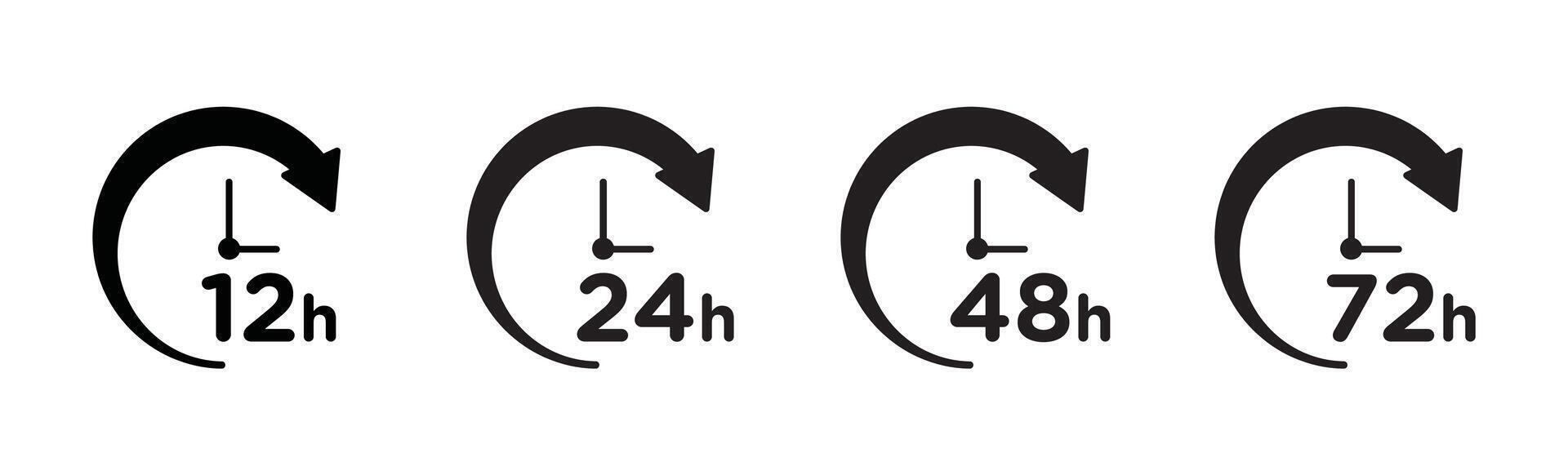 48 Hr line art vector