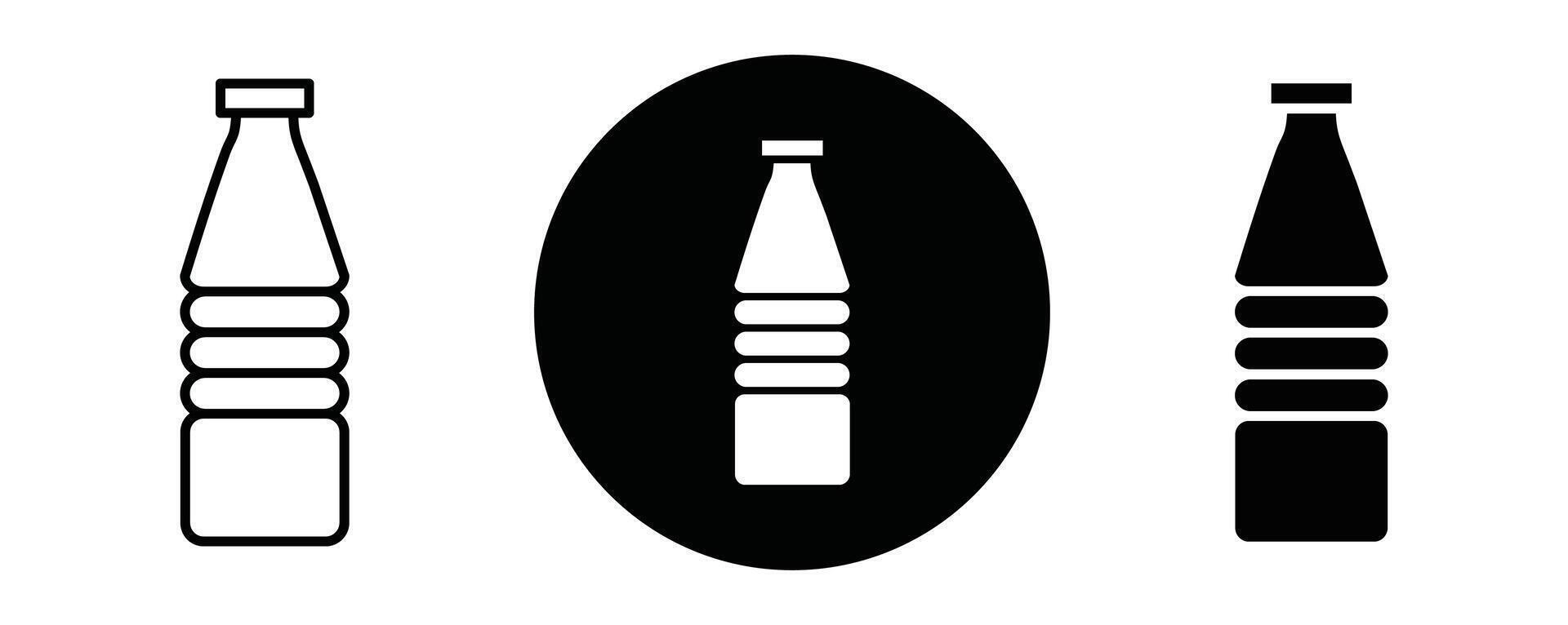 Bottle water outline icon collection or set. Bottle water Thin line art vector