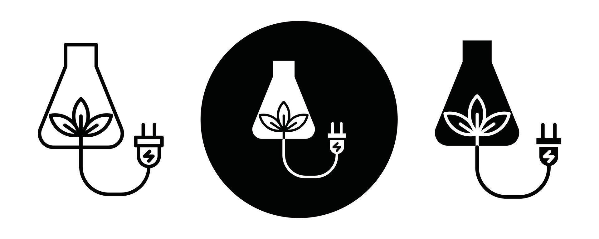 Biomass energy outline icon collection or set. Biomass energy Thin line art vector