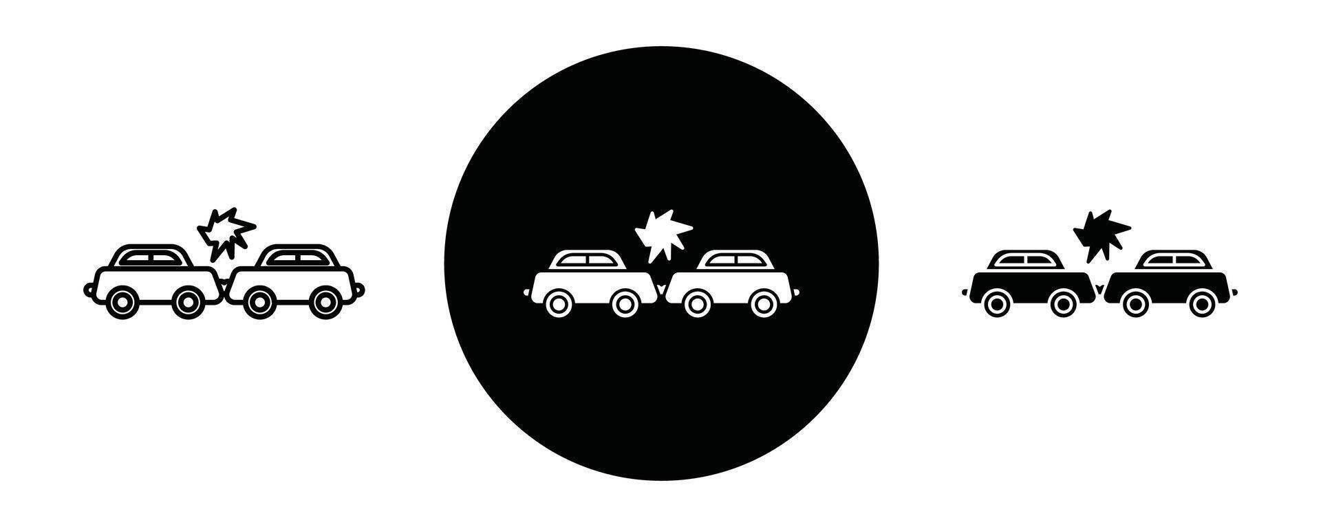 Accident outline icon collection or set. Accident Thin line art vector