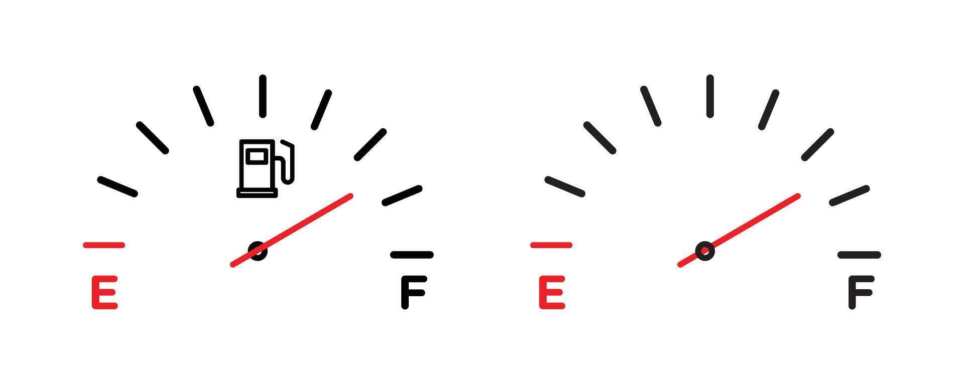 Car fuel indicator icon line art vector