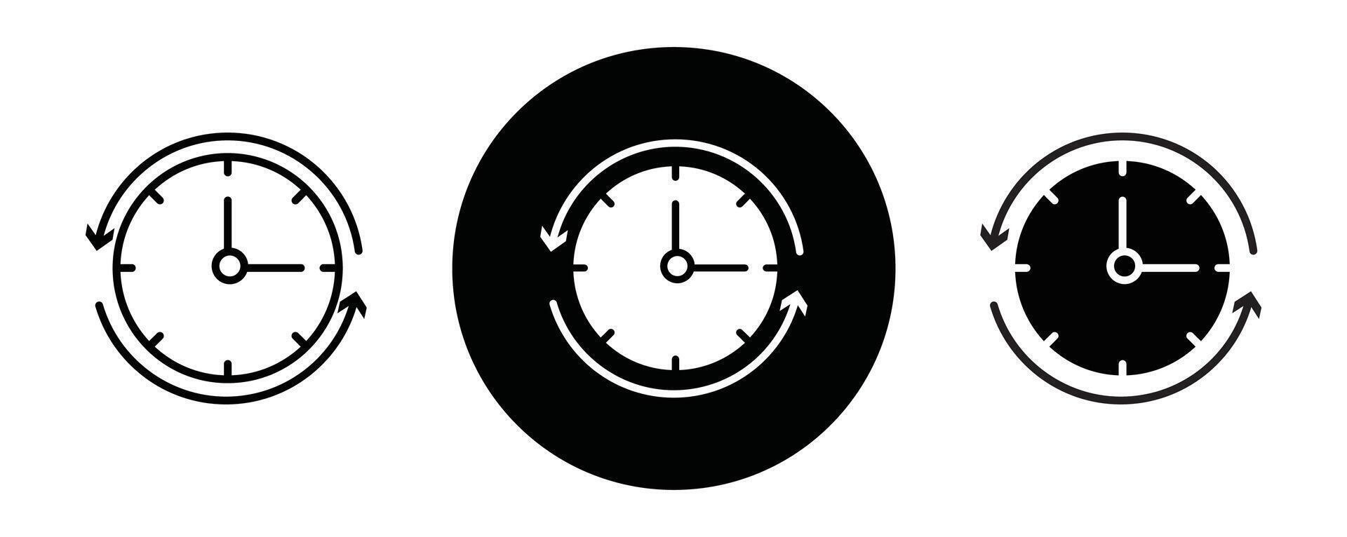 Change or update the date outline icon collection or set. Change or update the date Thin line art vector