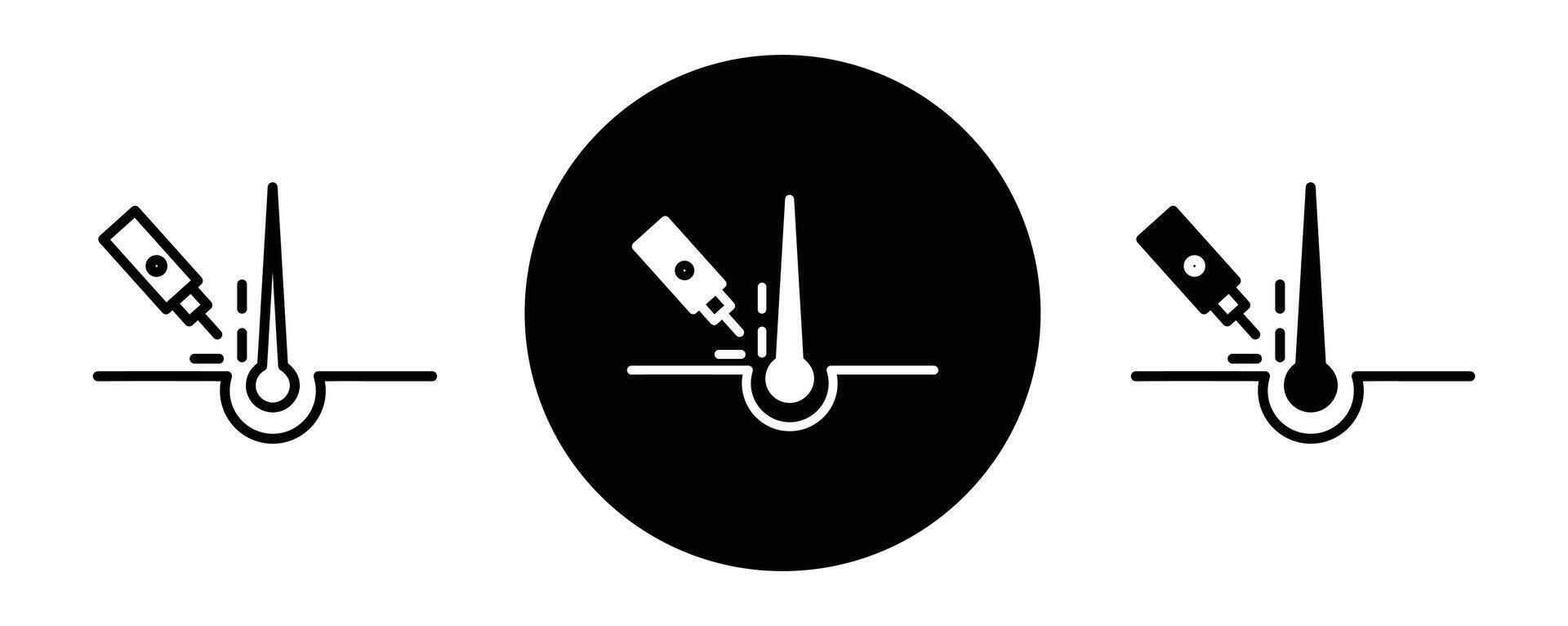 Epilation icon line art vector