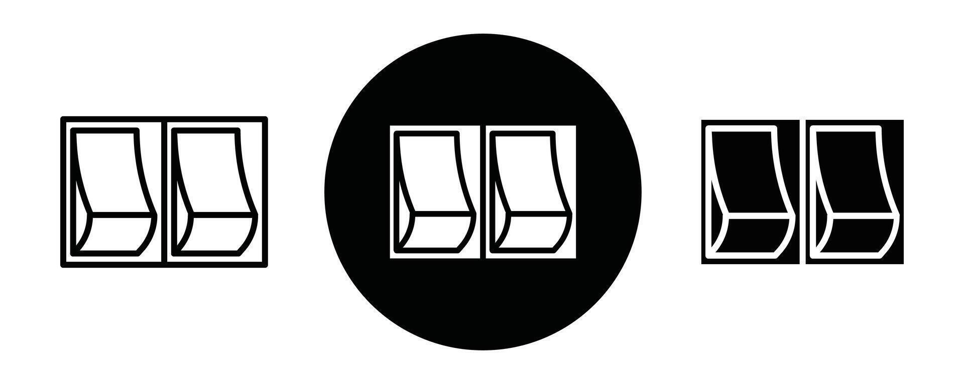 Electric switch outline icon collection or set. Electric switch Thin line art vector
