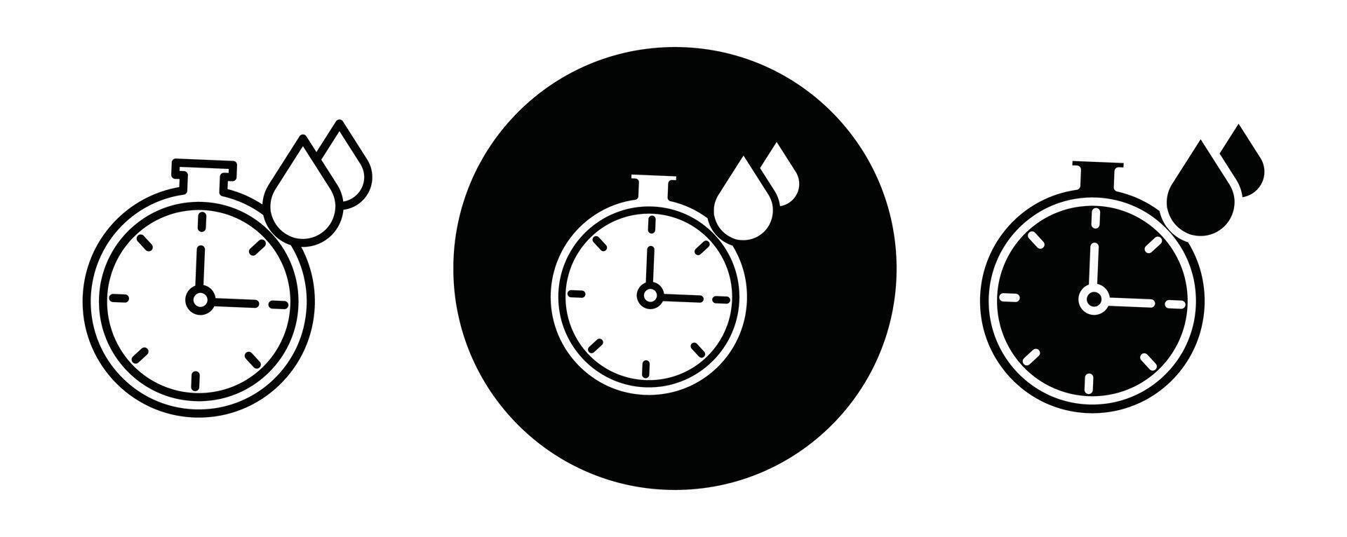 Dry time outline icon collection or set. Dry time Thin line art vector