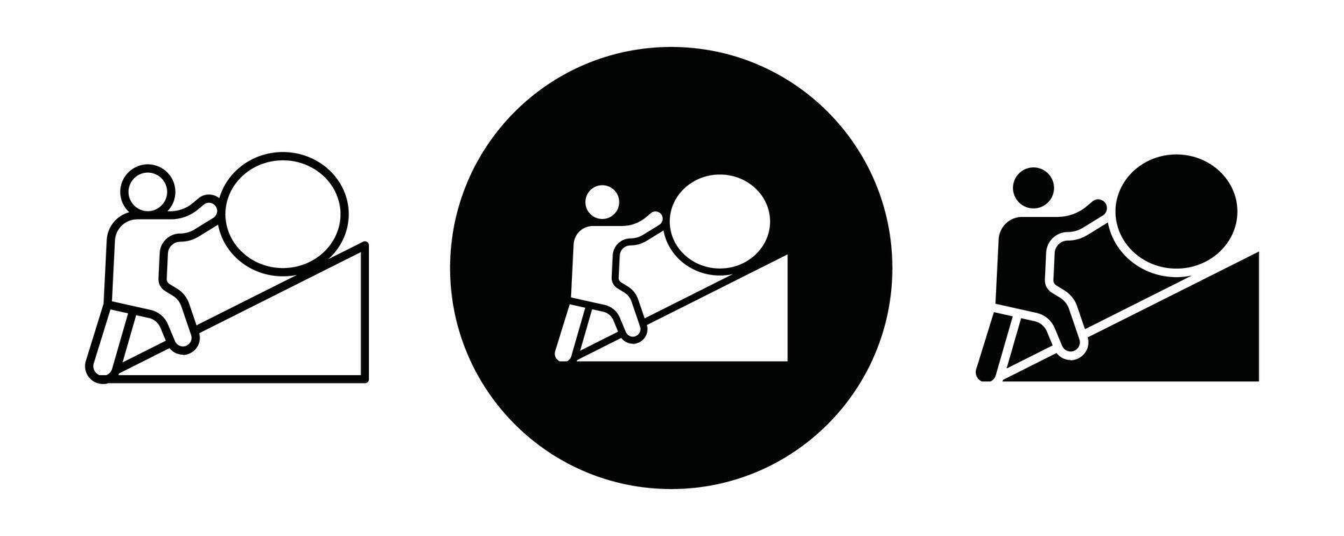 Effort outline icon collection or set. Effort Thin line art vector