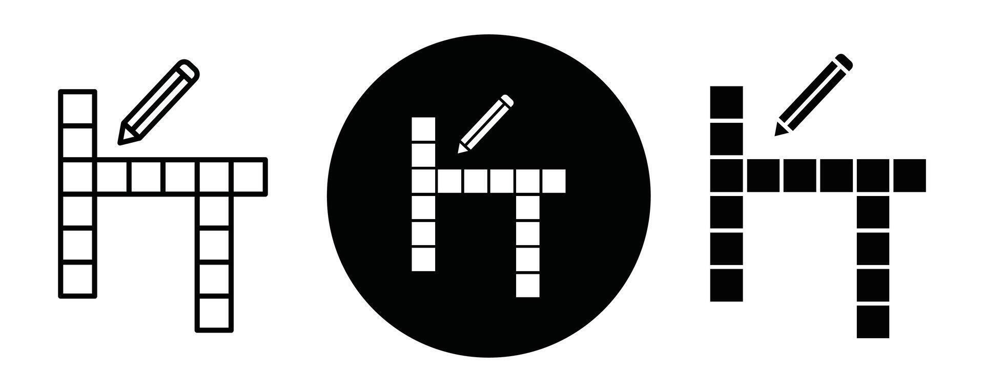 Crossword outline icon collection or set Crossword Thin line art Crossword outline icon collection or set Crossword Thin line art