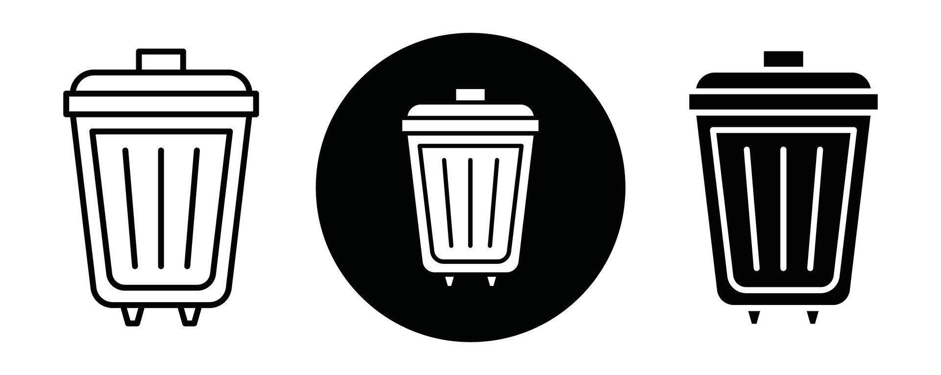 Dumpster outline icon collection or set. Dumpster Thin line art vector