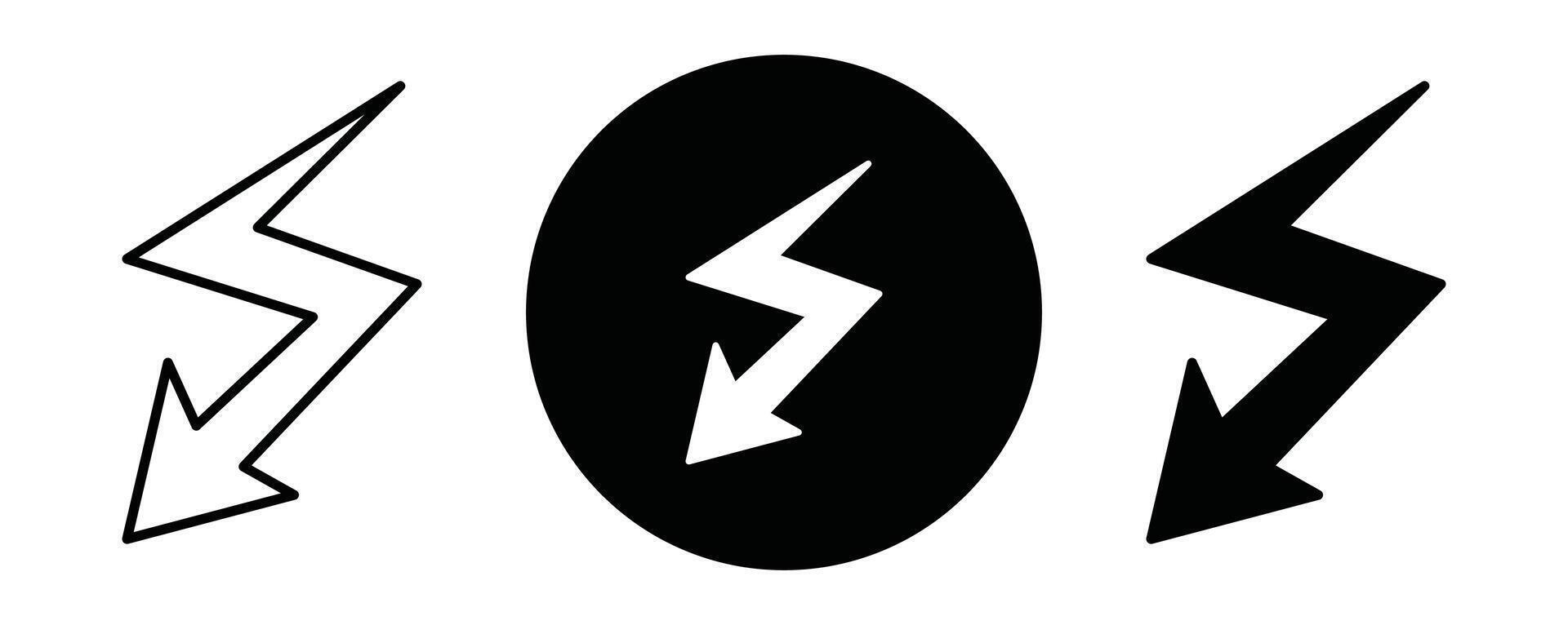 Electro outline icon collection or set. Electro Thin line art vector