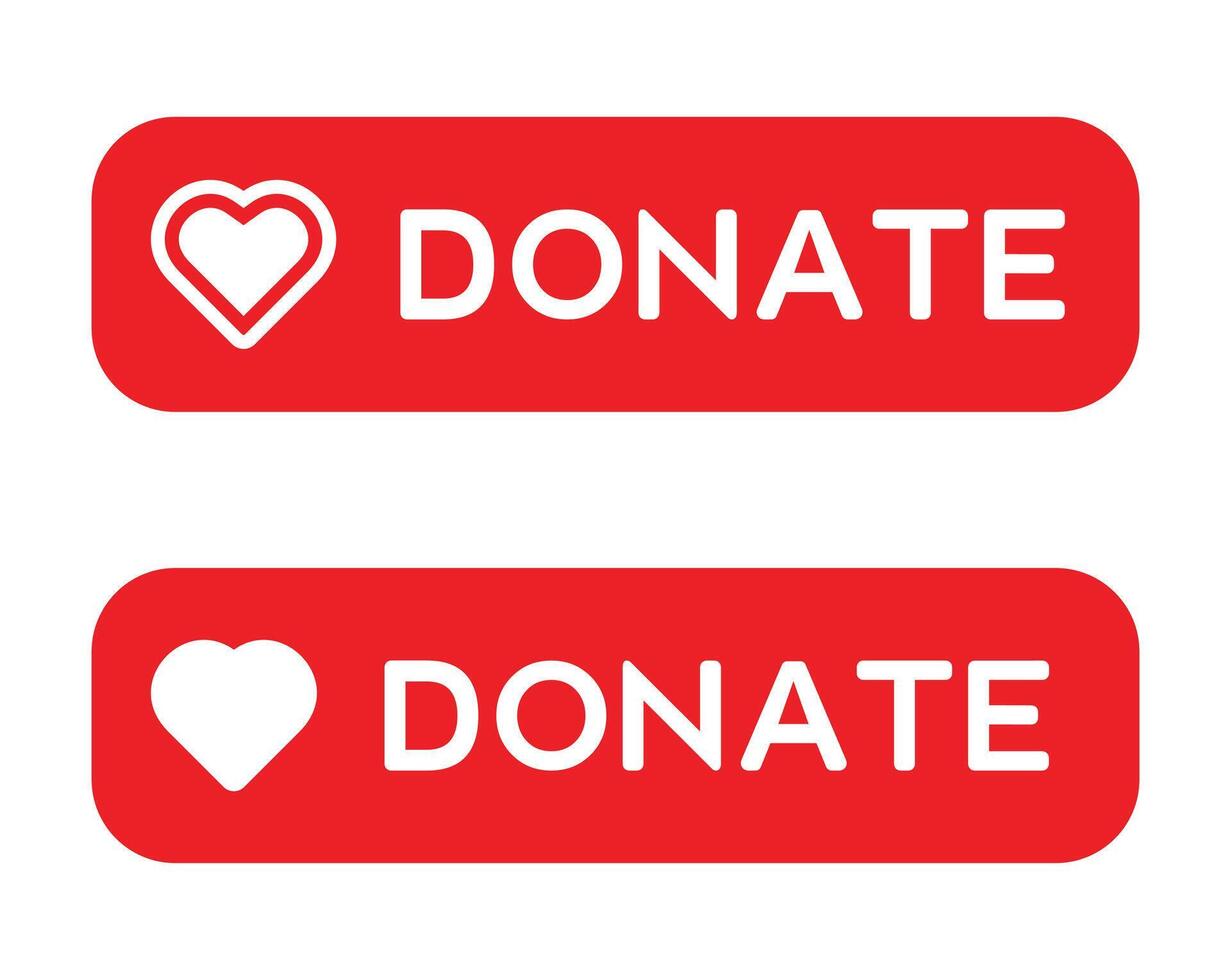 Donate button icon line art vector