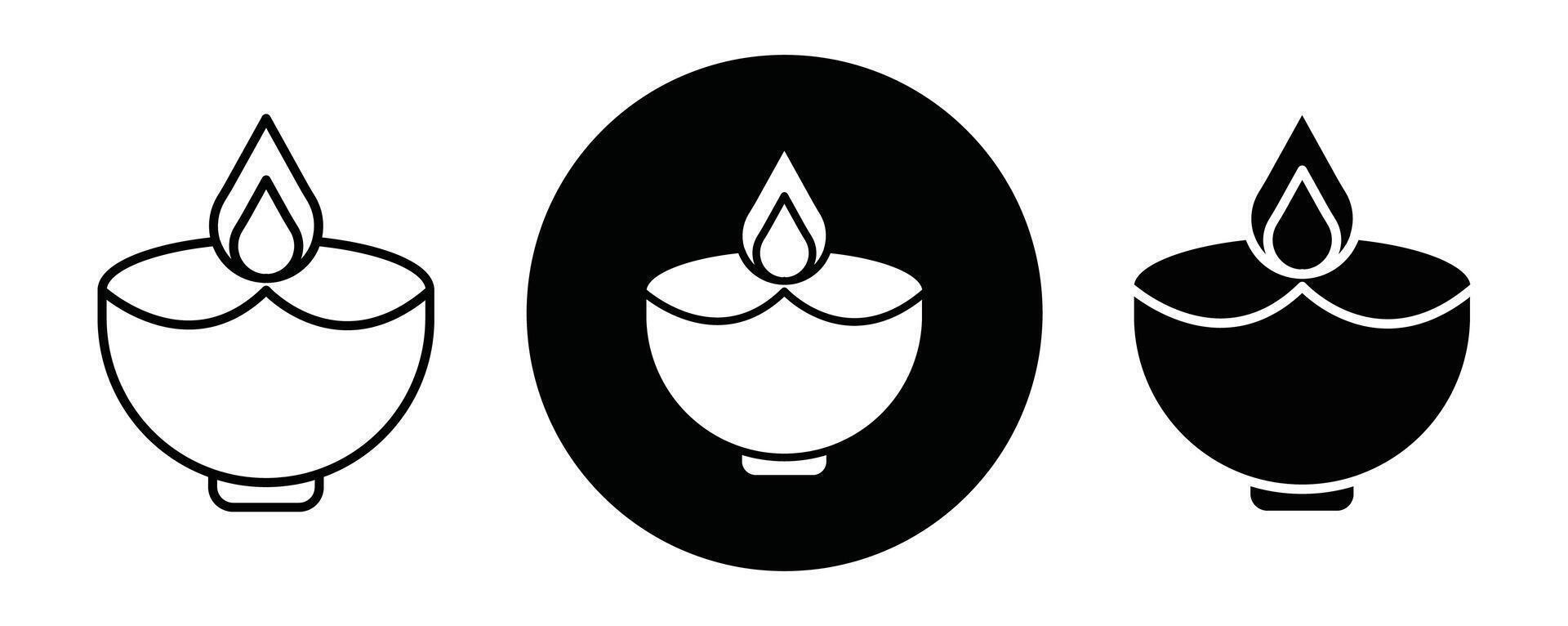 Diwali outline icon collection or set. Diwali Thin line art vector