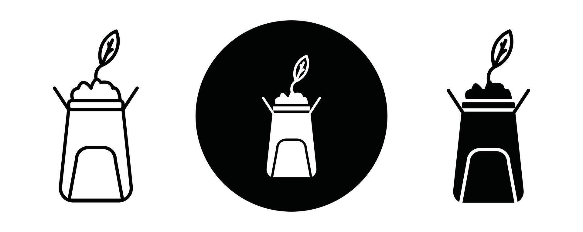 Composter outline icon collection or set. Composter Thin line art vector
