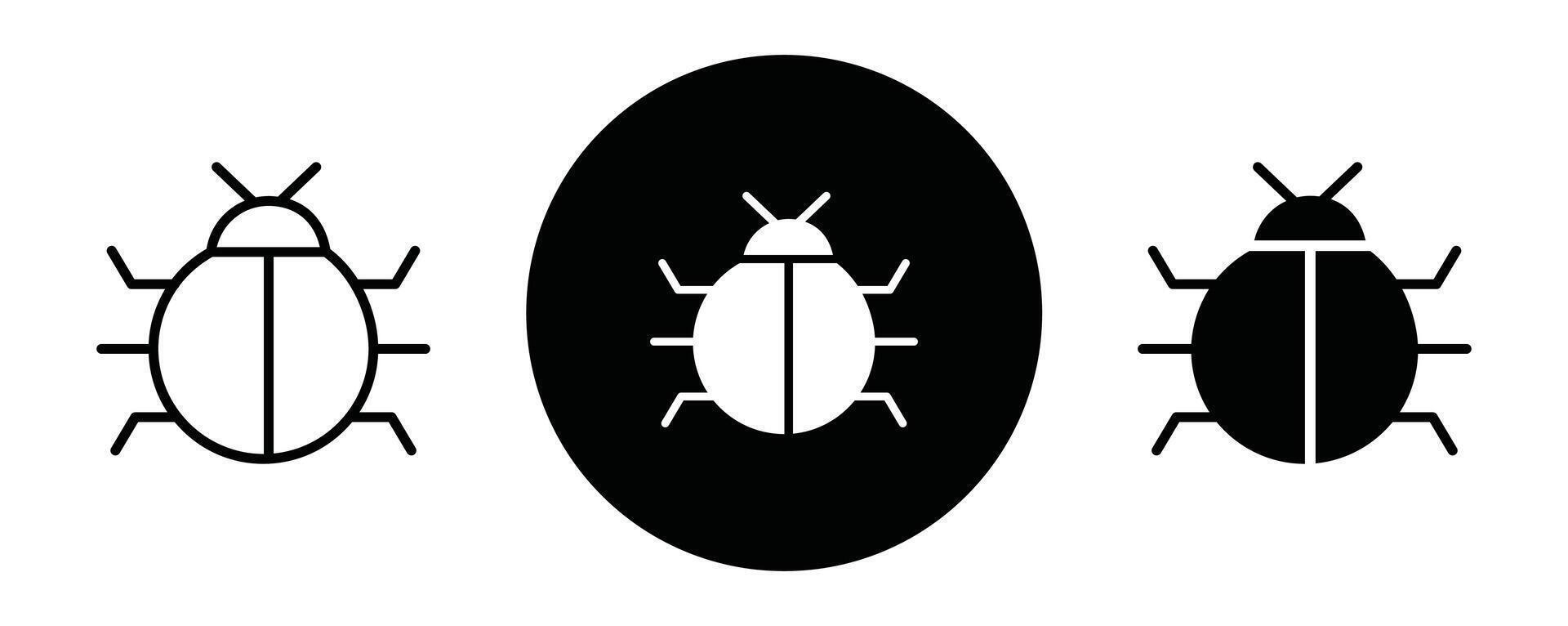 Debug outline icon collection or set. Debug Thin line art vector